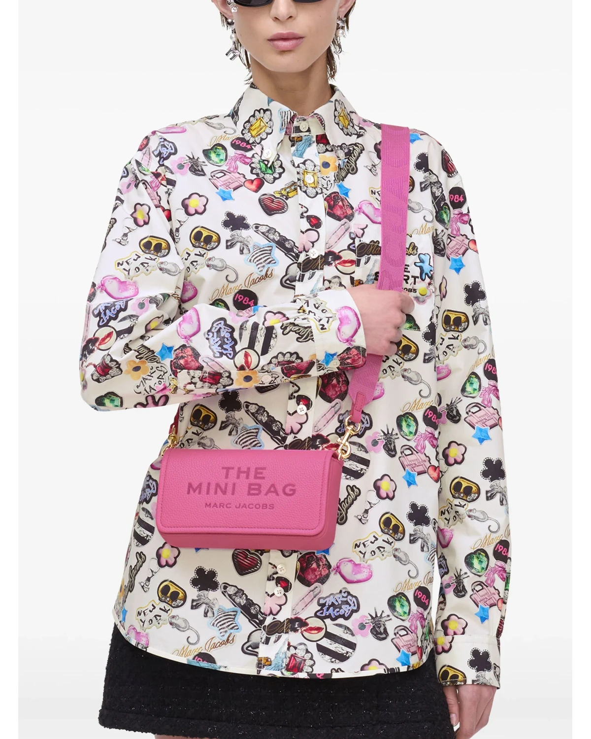 Сумочка Marc Jacobs The Leather Mini Bag Pink — фото 4