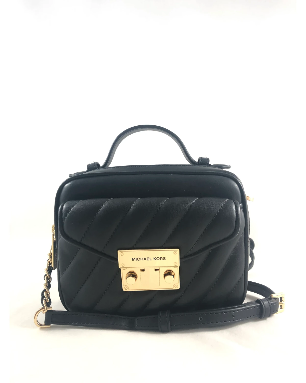 Michael Kors Rose Small Top Handle Quilted Crossbody Bag
