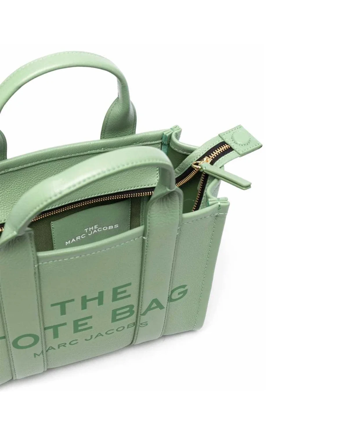 Шопер Marc Jacobs The Leather Small Tote Bag Aspen Green Cement — фото 3