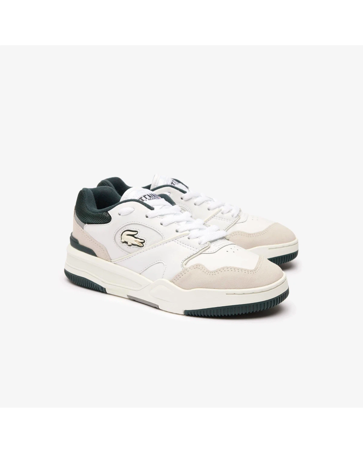 Жіночі бежеві кросівки з чорними деталями Lacoste Lineshot 746SFA0075.1R5