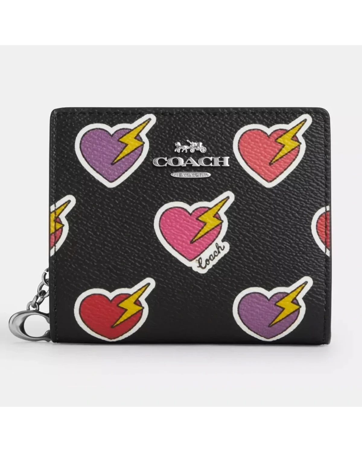 Гаманець Coach Snap Wallet With Heart Bolt Print