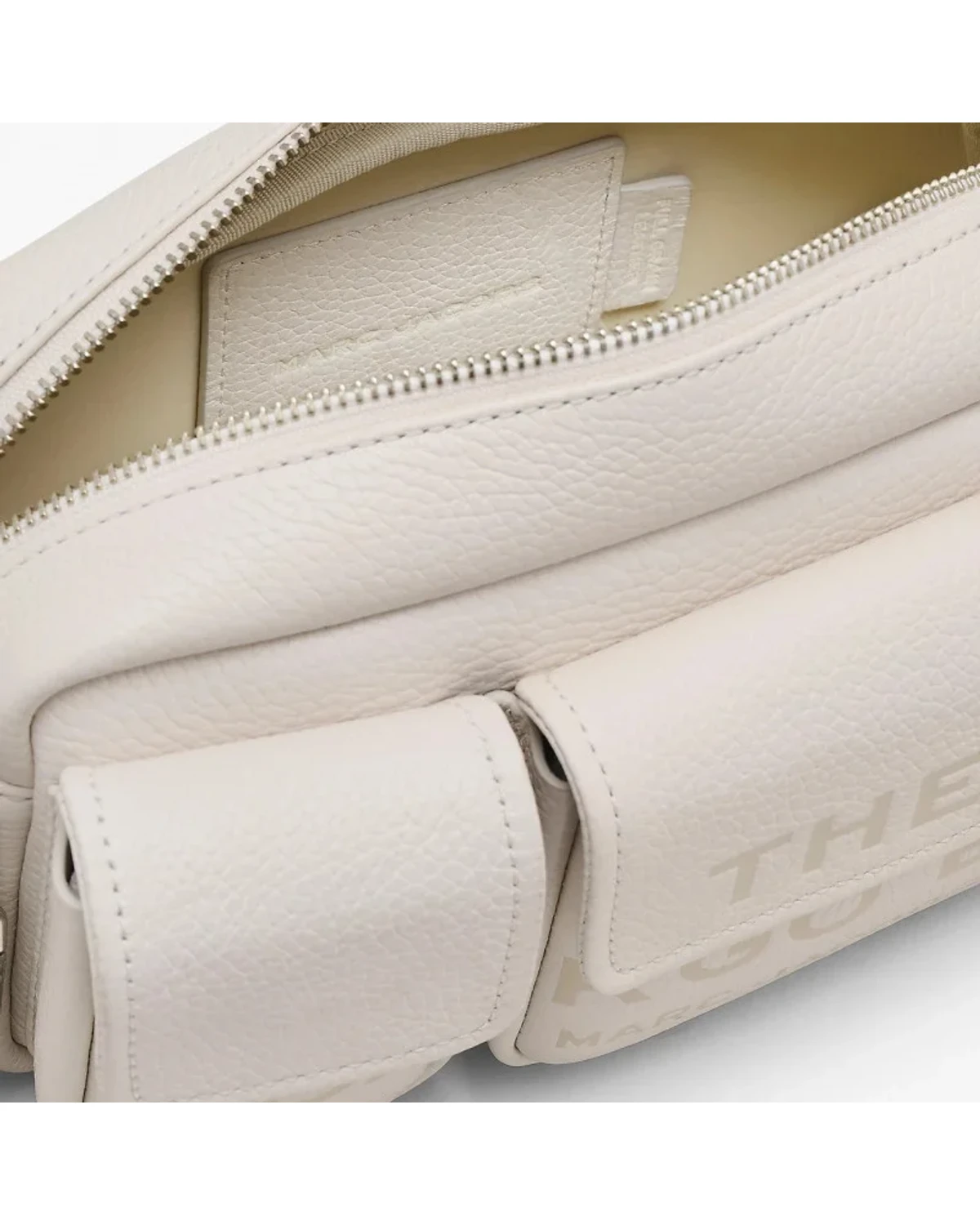 Сумка Marc Jacobs The Leather Cargo Bag Cotton Silver — фото 3